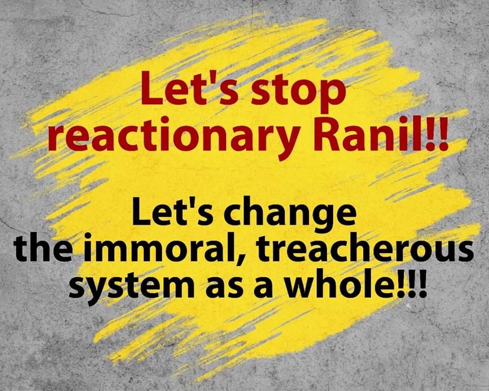 Let’s change the immoral, treacherous system as a whole!